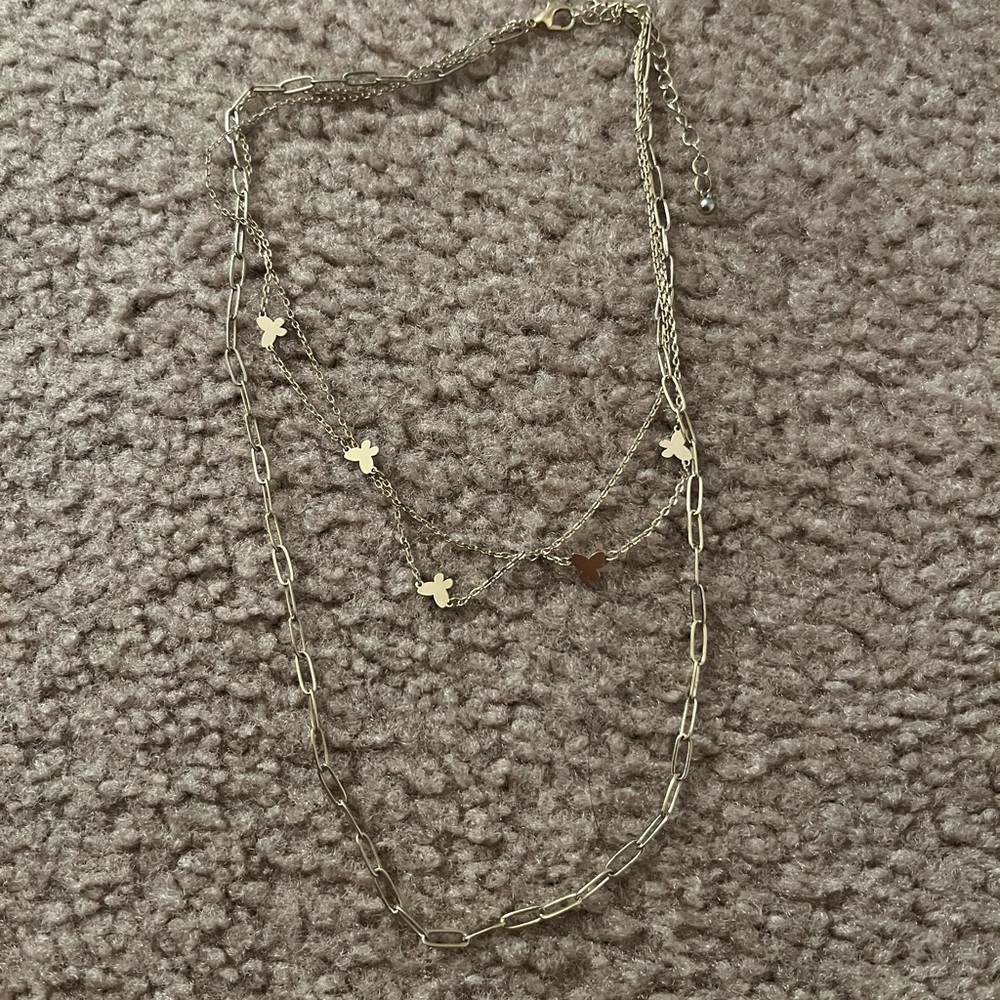 Layered Butterfly Necklace